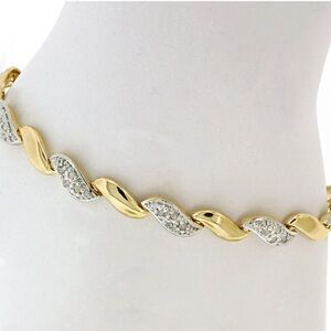 1/5 CT Natural Diamond Link Bracelet 925 Sterling Silver 7" G SI SALE
